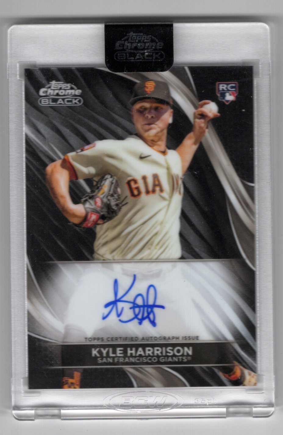 2024 Topps Chrome Black Kyle Harrison RC Rookie Auto Encased