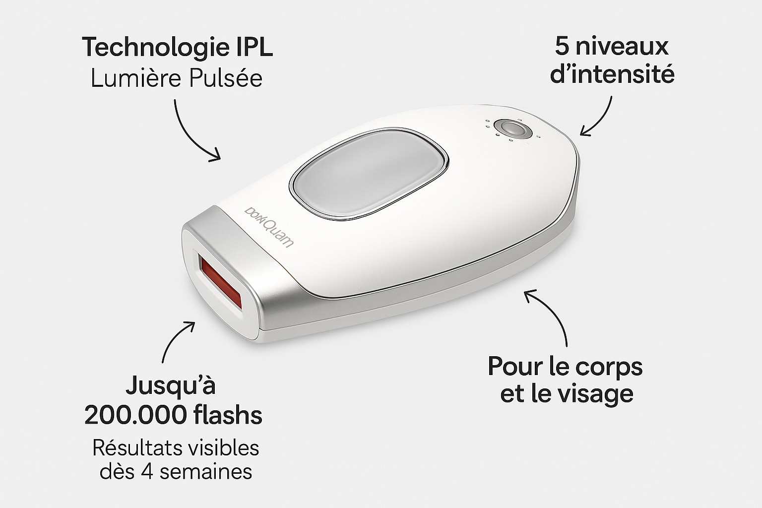 Depilador Láser IPL Digital Portátil 9 Niveles Profesional Casa