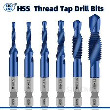 Titanium HSS Metric Tap Drill Bits Set, Thread Taps M3-M10 for Screw Threads