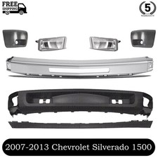 New Front Bumper Face Bar Chrome Kit For 2007-2013 Chevrolet Silverado 1500