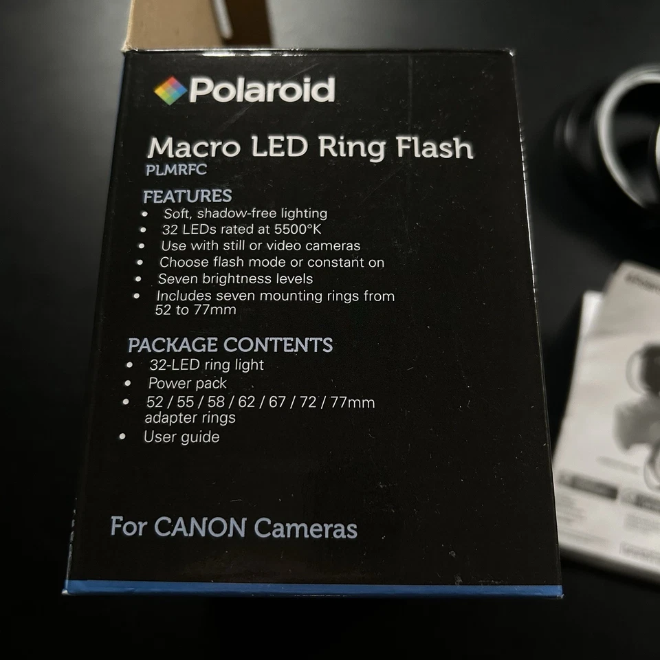 Polaroid Macro LED Ring Flash PLMRFC For Canon Camera - TESTED WORKING - Image 2 of 4