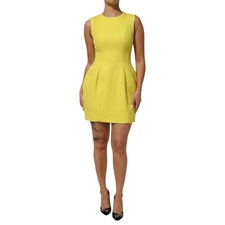 DOLCE & GABBANA Dress Yellow A-line Sheath Sleeveless Mini IT44/US10/L 2480usd