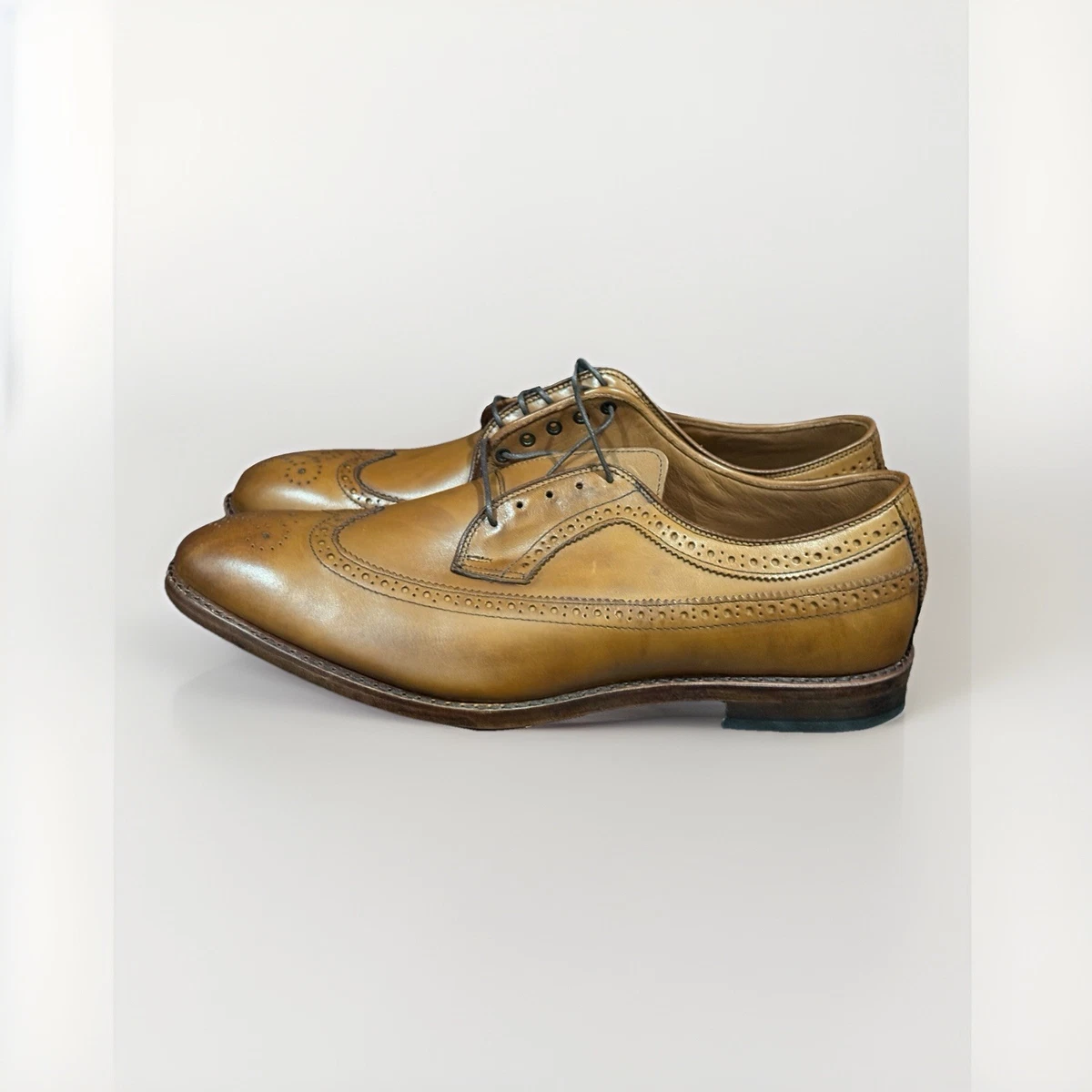 Allen Edmonds Shannon Drive Tan Wingtip Derby Leather 1646 Mens Size 10 D Winston Wingtip Dress Derby | Men main image 2