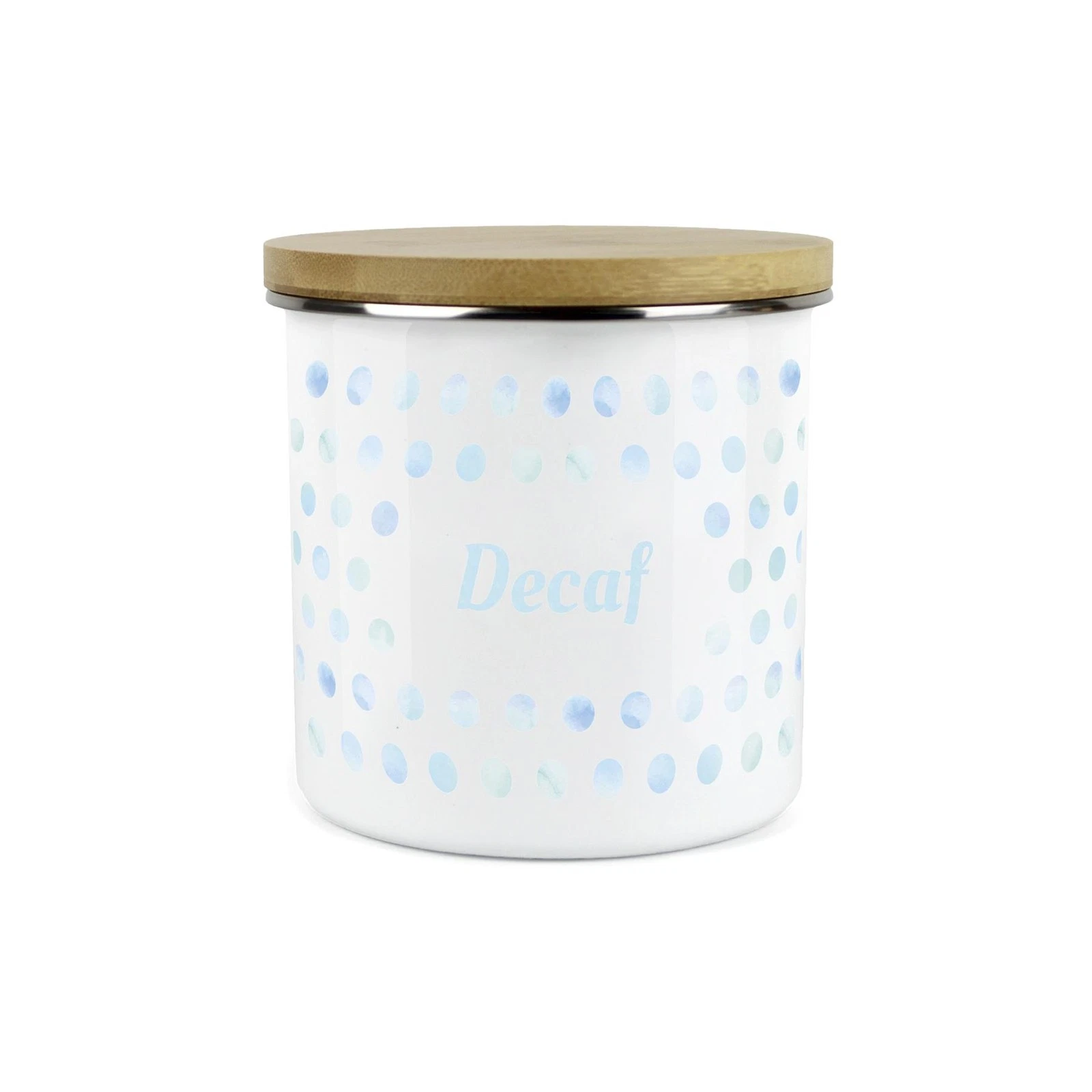 Purely Home Kitchen Polka Dot Aqua Food Storage Canister - Decaf