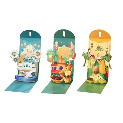 Paper 3D Redness Envelopes Symbolizing Wealth Money Packet Ramadans Decoration