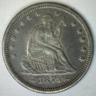 1873 Seated Liberty Silver Quarter Arrows 25c US Coin XF Circulated Extra Fine