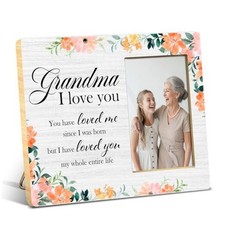 Grandma Gift Picture Frame - 4 x 6 Inch Photo - I Love You Picture white03