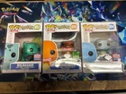 Funko Pop! Pokémon Bulbasaur Charmander Squirtle Diamond Collection Starter  Set