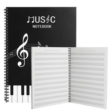 Blank Sheet Music Notebook, Composition Manuscript Staff Notebook, 100 Pages ...