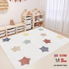 Poowe Large ABC Rug for Kids Room Boy  Girl -Colorful Alphabet Circle Area