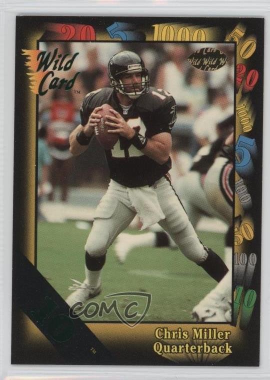 1991 Wild Card 10 Stripe Chris Miller #123 0b5