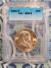 1960 D FRANKLIN HALF DOLLAR ICG MS65