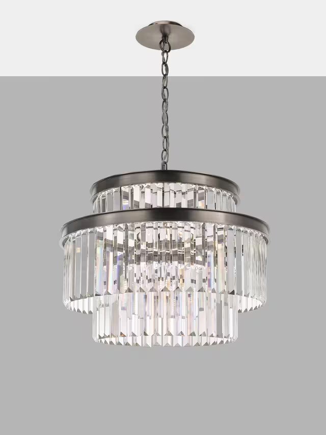 John Lewis Gatsby Tiered Glass Dimmable Large Ceiling Light (Missing Items)