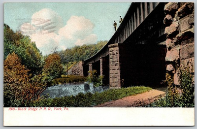 #ad #ad Pennsylvania Railroad Black Ridge York PA Railway Bridge c.1907 Postcard $5.41