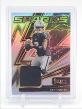 GENO SMITH 2025 SELECT SPARKS PATCH SILVER PRIZM RAIDERS /149 Q6608