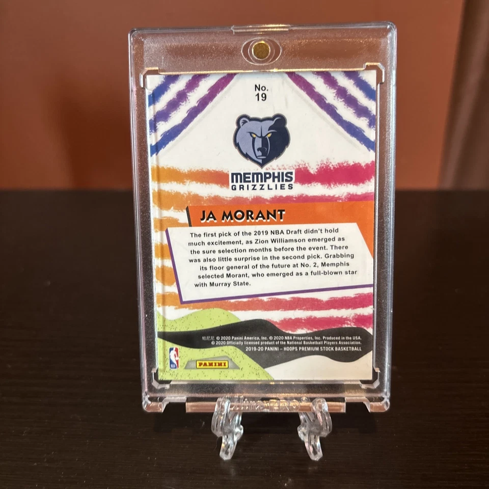 2019-20 Hoops Premium Stock #19 Ja Morant We Got Next Blue - Image 2 of 2