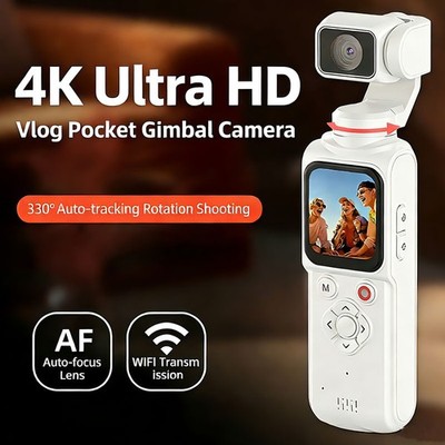 4K HD MINI WIFI Action Vlog Gimbal Camera Sport Face Tracking 18X Digital ZOOM
