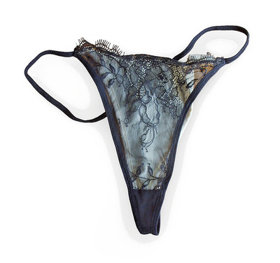 Charlott Dessous String Tüll bestickt in Gr. 34/36