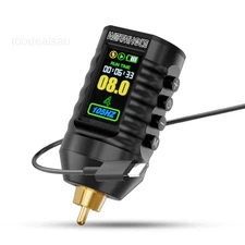 Wireless Tattoo Power Supply Rechargeable Cordless Black