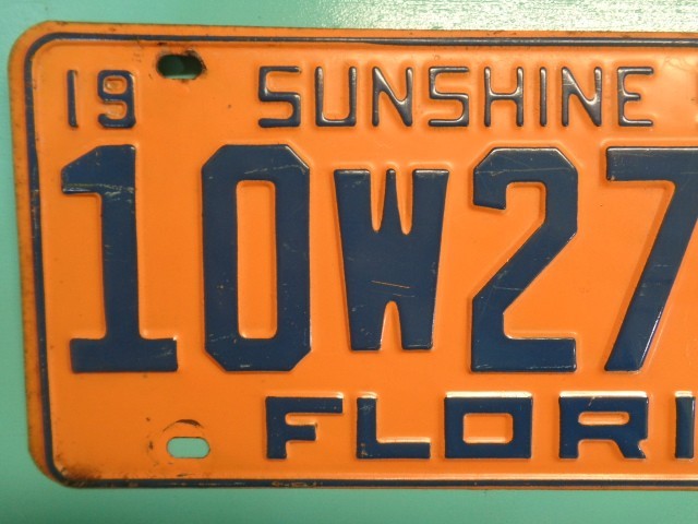 1955 Florida Passenger License Plate license plate. Very nice Original paint.