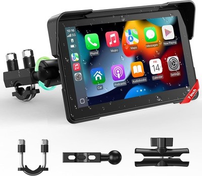 7'' Wasserdicht Motorrad Apple Wireless CarPlay TouchScreen GPS Navi Autoradio
