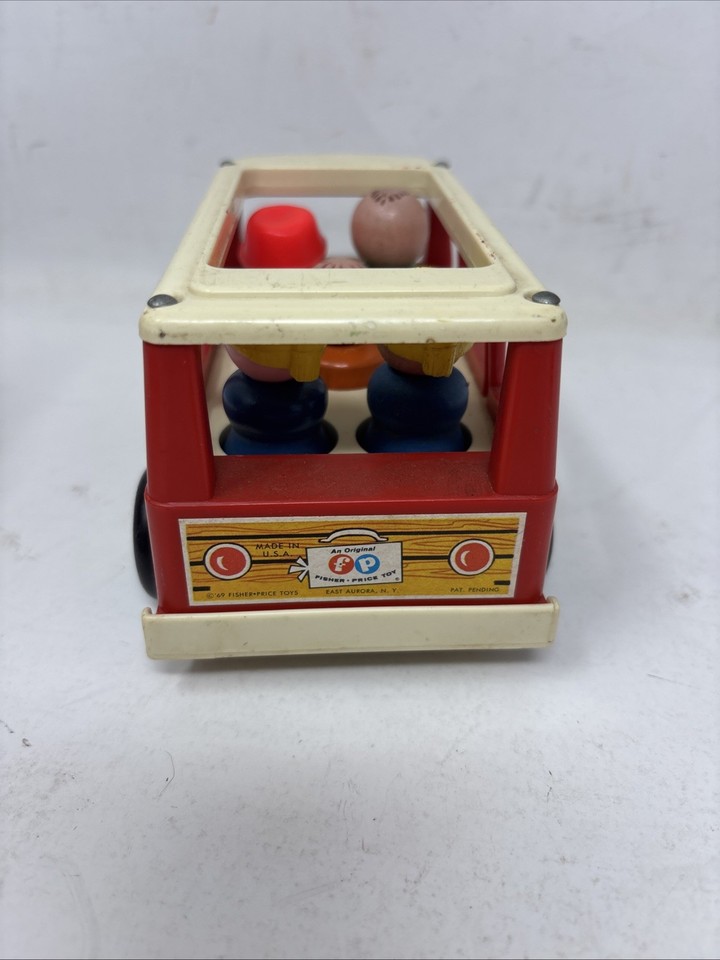 Vintage 1969 Fisher Price little people Play Family mini Bus Van - Games and toys Vintage 1969 Fisher Price little people Play Family mini Bus Van - Games and toys