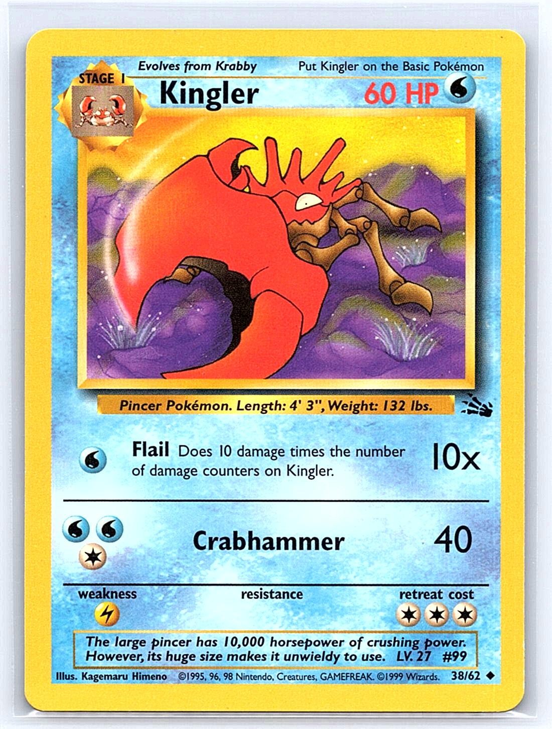 Kingler Fossil 38/62 Regular