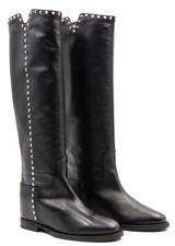 Via Roma 15 - 3844 NERO Stivale in pelle borchiato da donna