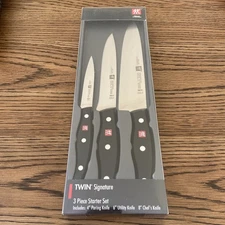 ZWILLING Twin Signature 3-pc Starter Knife Set Made in Germany New
