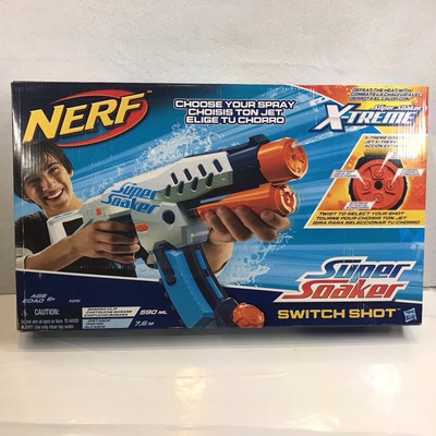 Nerf Super Soaker X-treme Switch Shot Water Gun w/ Shoulder Stock & Clip New