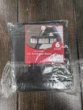 Stock Your Home - CD Storage Bags 6 Pack - Transparent PVC Zippered w/Handles
