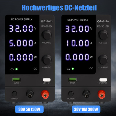 30V DC Netzgerät 6A/10A Labornetzgerät Labor Netzteil Regelbares Schaltnetzte DE