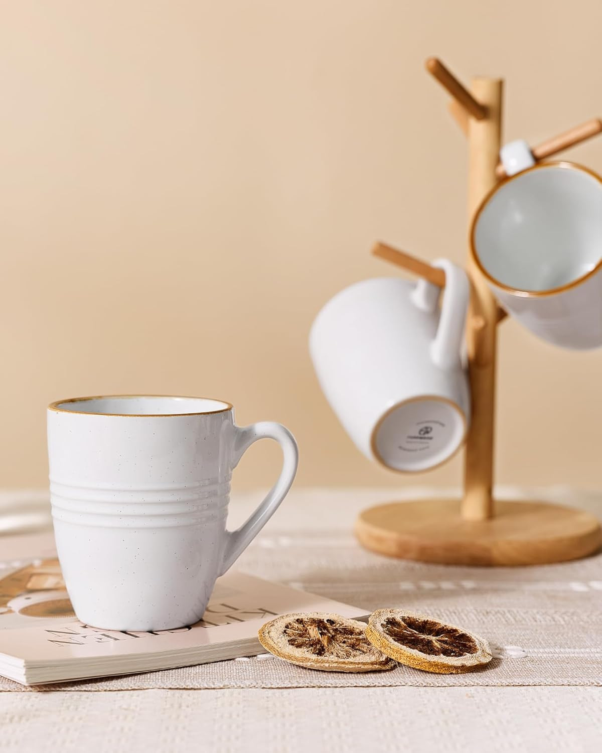 Famiware Jupiter Coffee Mugs Set of 4, 14 OZ Coffee Mug, Microwave and Dishwashe