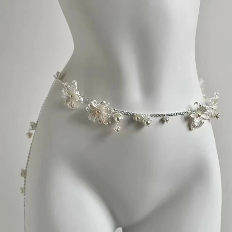 Multilayer Pearl Belt Waist Chain for Women's Fashion Retro Y2K Designer Belt