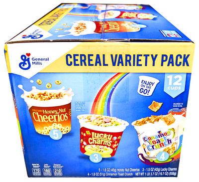 General Mills Cereal Cups Variety Pack 12 Packs EXP 06/2026