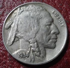 1934-D BUFFALO NICKEL IN VF-EF CONDITION