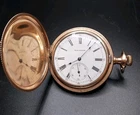 1896 Waltham Pocket Watch Gold Filled Double Hunter Case Parts or Repair