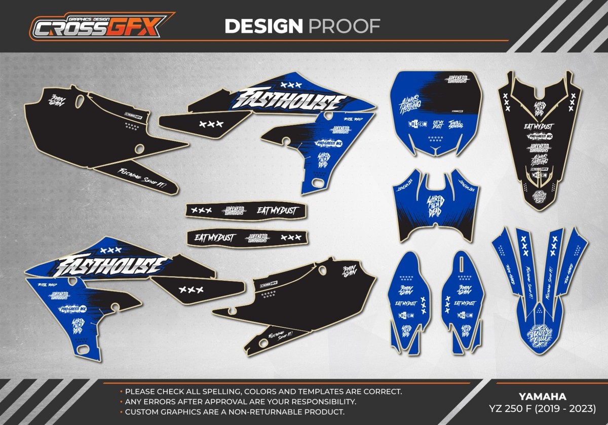 2019 2020 2021 2022 2023 YZ 250 F Graphics Kit YAMAHA YZ250F YZF