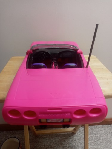 Barbie Corvette Convertible RC Car Pink Doll Mattel P3494 Lights Work, No Remote - Picture 7 of 12