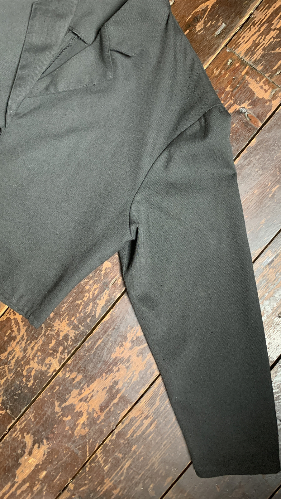 Vtg 80s RARE Black TOPSHOP Bolero Short Crop Button Front New Wave jKT 10 12 image 5