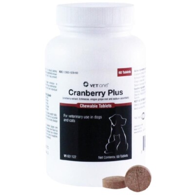 VetOne Cranberry Plus Chewable Tablets for Dogs & Cats   Urinary Health