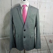 Express Photographer Slim Fit 42R 2 Button Gray Suit Blazer Sport Coat