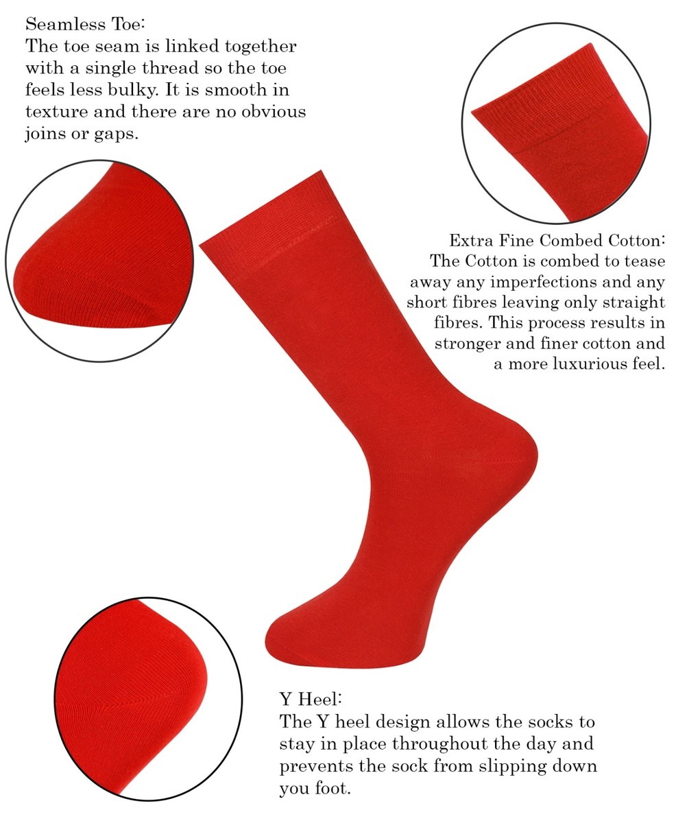 Calzini Unisex In Cotone Pettinato - 5 Paia, Tinta Unita, Punta Senza Cuciture, Taglie 37-46 - Foto 8