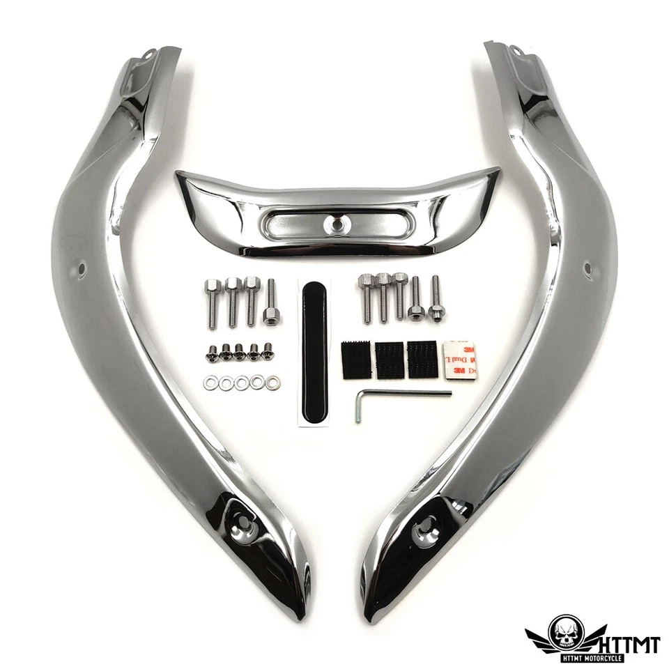 Borde de parabrisas cromado apto para 04-13 Harley CVO Road Glide Ultra FLTR Foto 2 de 4
