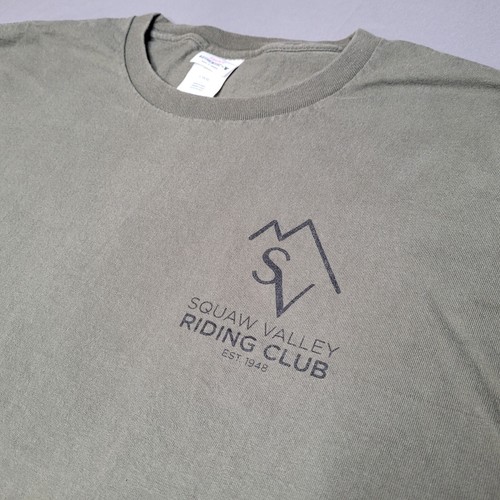 Squaw Valley Shirt Mens Large Green Riding Club Horseback The Horsemens McCloud - Picture 2 of 9