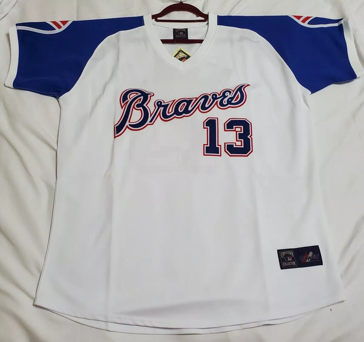 AUTHENTIC MAJESTIC XL RONALD ACUNA JR. ATLANTA BRAVES COOPERSTOWN JERSEY  6240