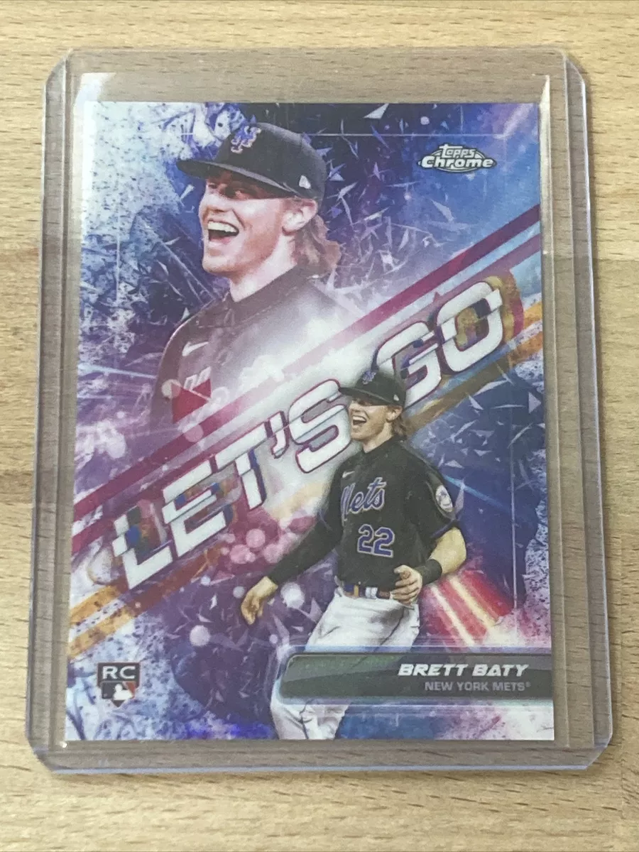 2023 Topps Chrome Lets Let's Go #LGC-39 Brett Baty RC Rookie SSP  Insert NY Mets