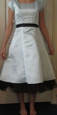 Light Blue Below the Knee Formal Dress Prom Bridesmaid Size 8