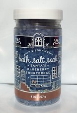 NEW Bath  Body Works Santa  s Blueberry Shortbread Bath Salt Soak 8 Oz