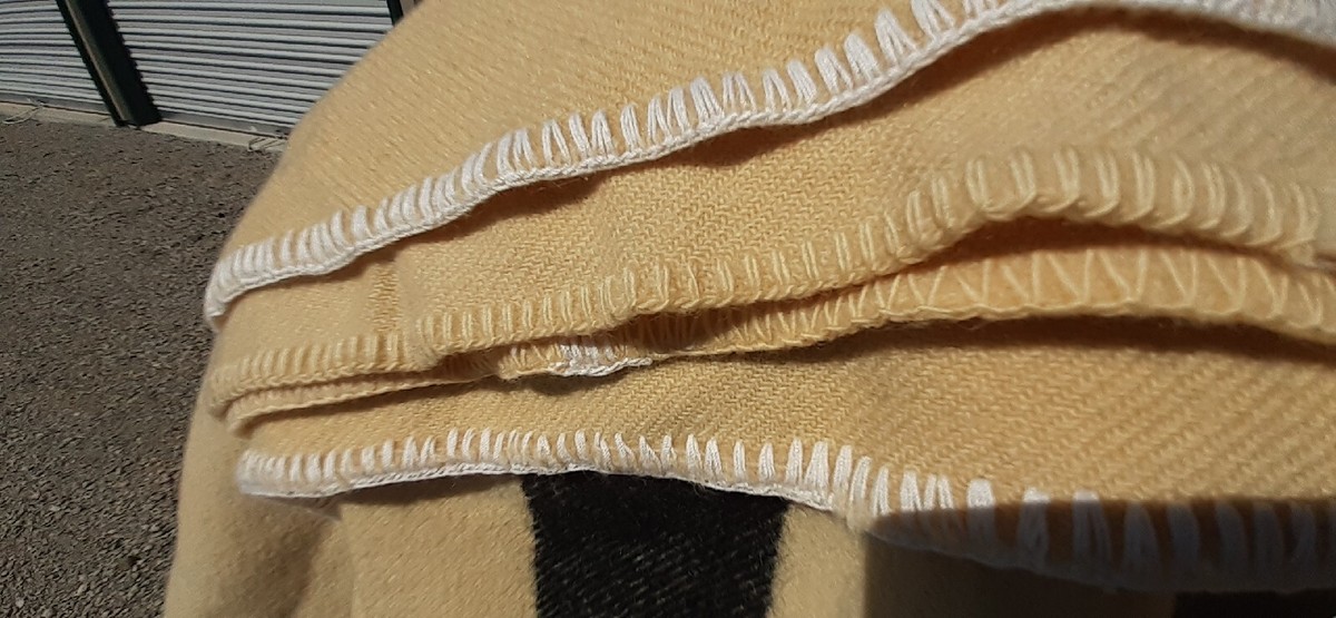 Golden Dawn Polar Star Blanket JC Penney's 100% Wool, Vintage, 84